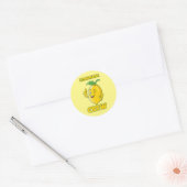 Schattigee limonade crew word art ronde sticker (Envelop)