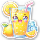 Schattigee limonade op maat gesneden vinyl Sticker (Voorkant)
