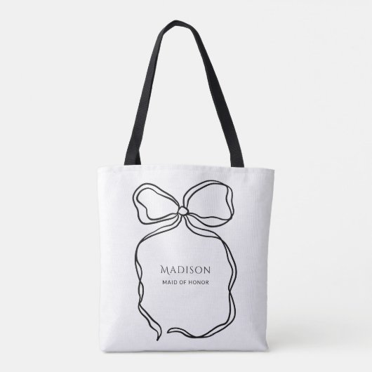 Schattigee lint doedel gepersonaliseerde Maid of H Tote Bag (Achterkant)