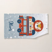 Schattigee Lion Cub op Londense bus gepersonalisee Handdoek (Handdoek)