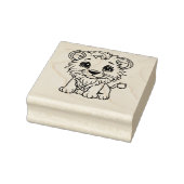 Schattigee Lion Cub Outline Cartoon Tekening Rubberstempel (Stempel)