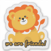 Schattigee Lion Die Cut Sticker (Voorkant)