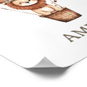 Schattigee Lion Hot Air Balloon Boho Baby Nursery  Poster (Hoek)