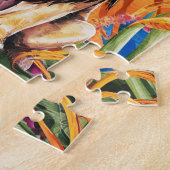 Schattigee Lion King Wild Animal Floral Waterverf Legpuzzel (Zijkant)