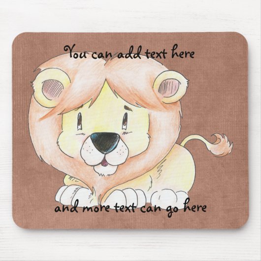 Schattigee Lion Mousepad Muismat (Voorkant)