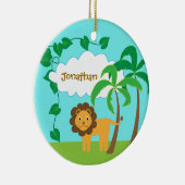 Schattigee Lion Oerwoud Palmbomen Keramisch Ornament (Rechts)