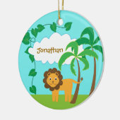 Schattigee Lion Oerwoud Palmbomen Keramisch Ornament (Links)