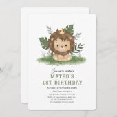 Schattigee Lion Safari dieren op uitnodiging (Voorkant / Achterkant)