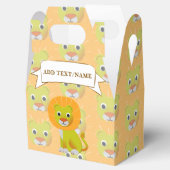 Schattigee Lion Tekening Afdrukpatroon Bedankdoosjes (Geopend)