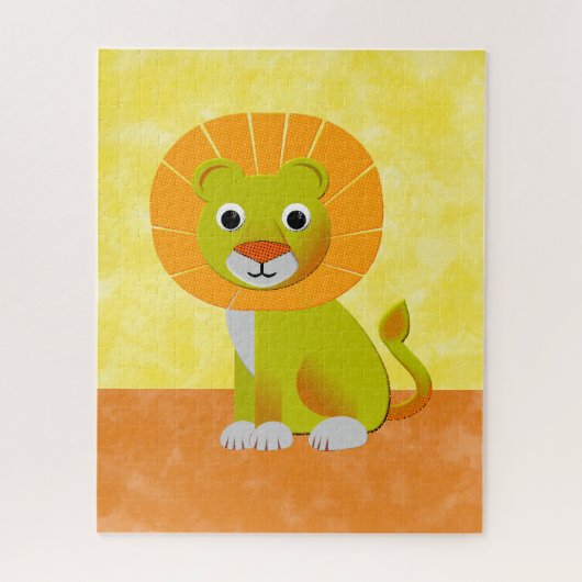 Schattigee Lion Tekening  Print Aangepast Legpuzzel (Verticaal)