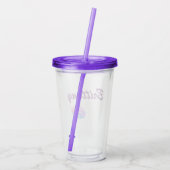 Schattigee lippenstift print acryl drinkbeker (Achterkant)