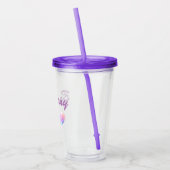 Schattigee lippenstift print acryl drinkbeker (Links)