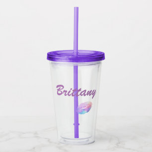 Schattigee lippenstift print acryl drinkbeker