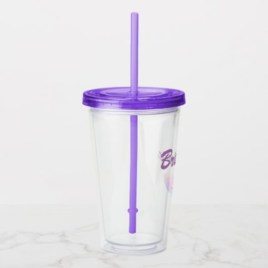 Schattigee lippenstift print acryl drinkbeker (Rechts)