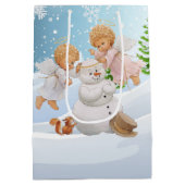 Schattigee Little Angels en Snowman Medium Gift Ba Cadeauzakje (Achterkant)