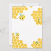 Schattigee Little Bee Gender Reveal Bee Party Kaart (Achterkant)