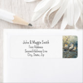 Schattigee Little Birds Wildlife Natuur Animal Art Etiket (Insitu)