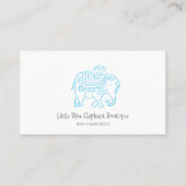 Schattigee Little Blue Elephant Kind en Baby boeti Visitekaartje (Voorkant)