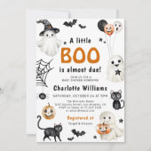 Schattigee Little Boo Baby shower Halloween Kaart (Voorkant)