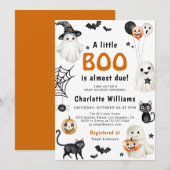 Schattigee Little Boo Baby shower Halloween Kaart (Voorkant / Achterkant)