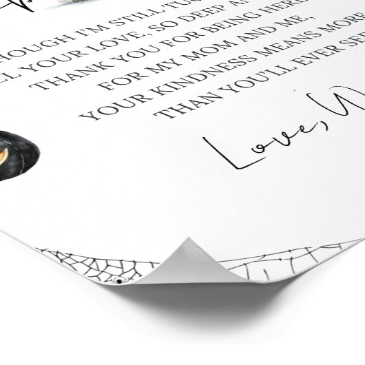 Schattigee Little Boo Baby shower Halloween Poster (Hoek)