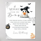Schattigee Little Boo Baby shower Halloween Poster (Voorkant)