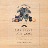 Schattigee Little Boo Baby shower uitnodiging (Voorkant)