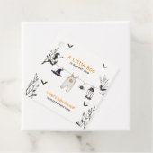 Schattigee Little Boo Clothesline Baby shower Bedankjes Labels (In situ)