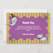 Schattigee Little Boo Ghost Cat Herfst Herfst Baby Bedankkaart (Voorkant)