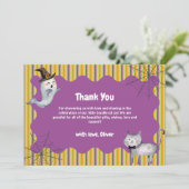 Schattigee Little Boo Ghost Cat Herfst Herfst Baby Bedankkaart (Staand voorkant)