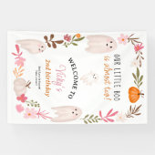 Schattigee Little Boo Halloween 2e verjaardag Welk Spandoek (Horizontaal)