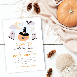 Schattigee Little Boo Halloween Baby shower Uitnod Kaart
