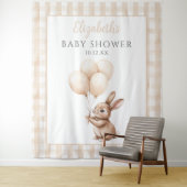 Schattigee Little Bunny Baby shower Foto Achtergro Wandkleed (In situ)