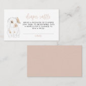 Schattigee Little Bunny Baby shower Luier Raffle K Plaatskaartje (Voorkant / Achterkant)