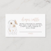 Schattigee Little Bunny Baby shower Luier Raffle K Plaatskaartje (Voorkant)