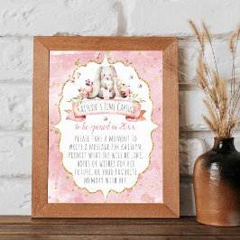 Schattigee Little Bunny Verjaardag Party Time Caps Poster