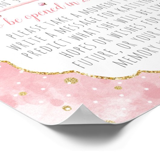 Schattigee Little Bunny Verjaardag Party Time Caps Poster (Hoek)