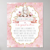 Schattigee Little Bunny Verjaardag Party Time Caps Poster (Voorkant)