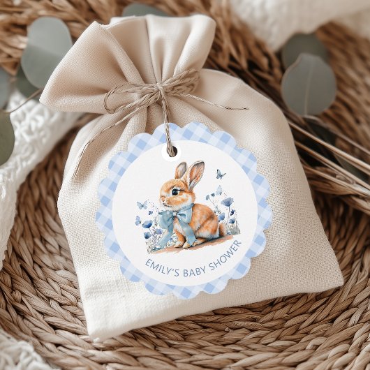 Schattigee Little Bunny Wildflower Gingham Dank u Bedankjes Labels