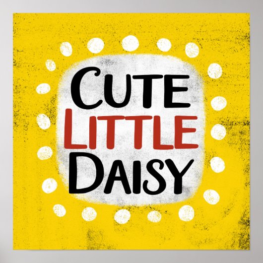 Schattigee Little Daisy Poster Wall Art (Voorkant)