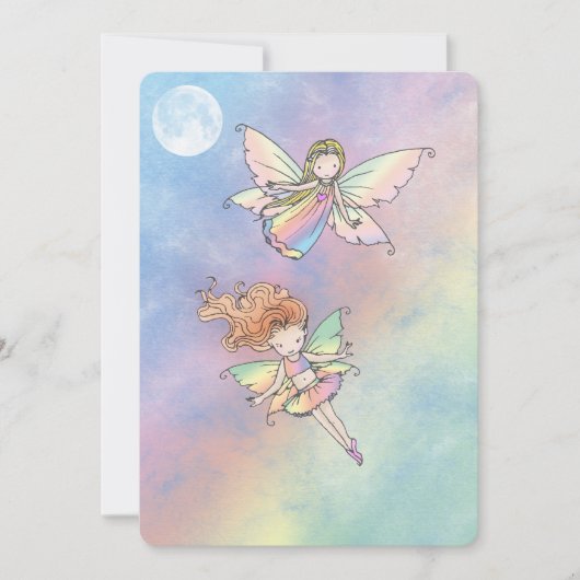 Schattigee Little Fairy verjaardagsfeestje uitnodi Kaart (Voorkant)