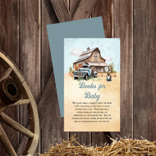 Schattigee Little Farmer Baby shower Boeken voor B Informatiekaartje
