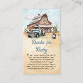 Schattigee Little Farmer Baby shower Boeken voor B Informatiekaartje (Voorkant)