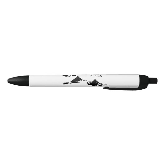 Schattigee Little Fox Animal Silhouette kunst Zwarte Inkt Pen (Bodem)