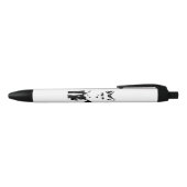 Schattigee Little Fox Animal Silhouette kunst Zwarte Inkt Pen (Bovenkant)