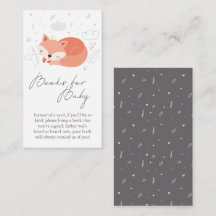 Schattigee Little Fox Baby shower Boeken voor Baby