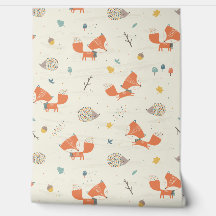 Schattigee Little Fox en Hedgehog met herfstblader