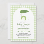 Schattigee Little Frog Baby shower Uitnodiging (Voorkant)