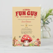 Schattigee Little FunGuy Herfst slak Mushroom Baby Kaart (Staand voorkant)