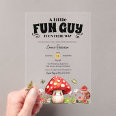 Schattigee Little FunGuy Herfst Snail Mushroom Bab Acryl Uitnodigingen (Insitu (Draagbaar))